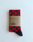 heritage 9.1 x peppino peppino socks red and dark grey square