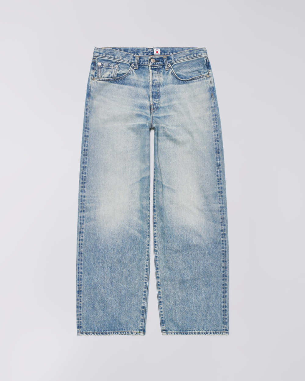 edwin wide pant blue light used kaihara dark pure indigo rainbow