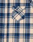edwin western shirt navy blue madras checks (LAST SIZE SMALL)