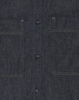 edwin womens delme shirt short sleeve blue rinsed