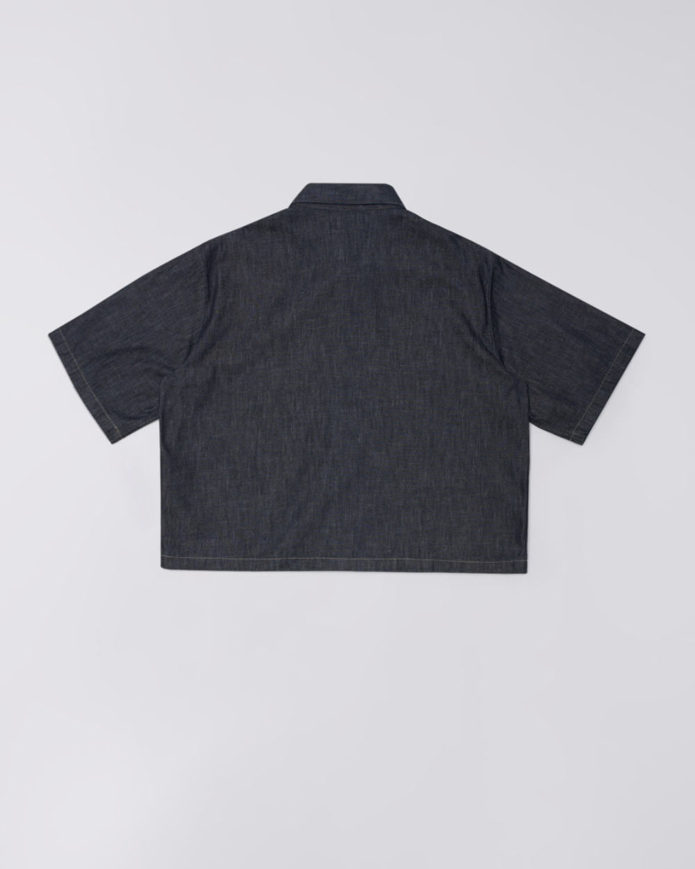 edwin womens delme shirt short sleeve blue rinsed