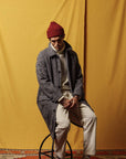 east harbour surplus kent 300 coat herringbone wool grey