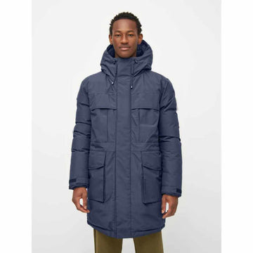knowledge cotton apex canvas long padded coat total eclipse