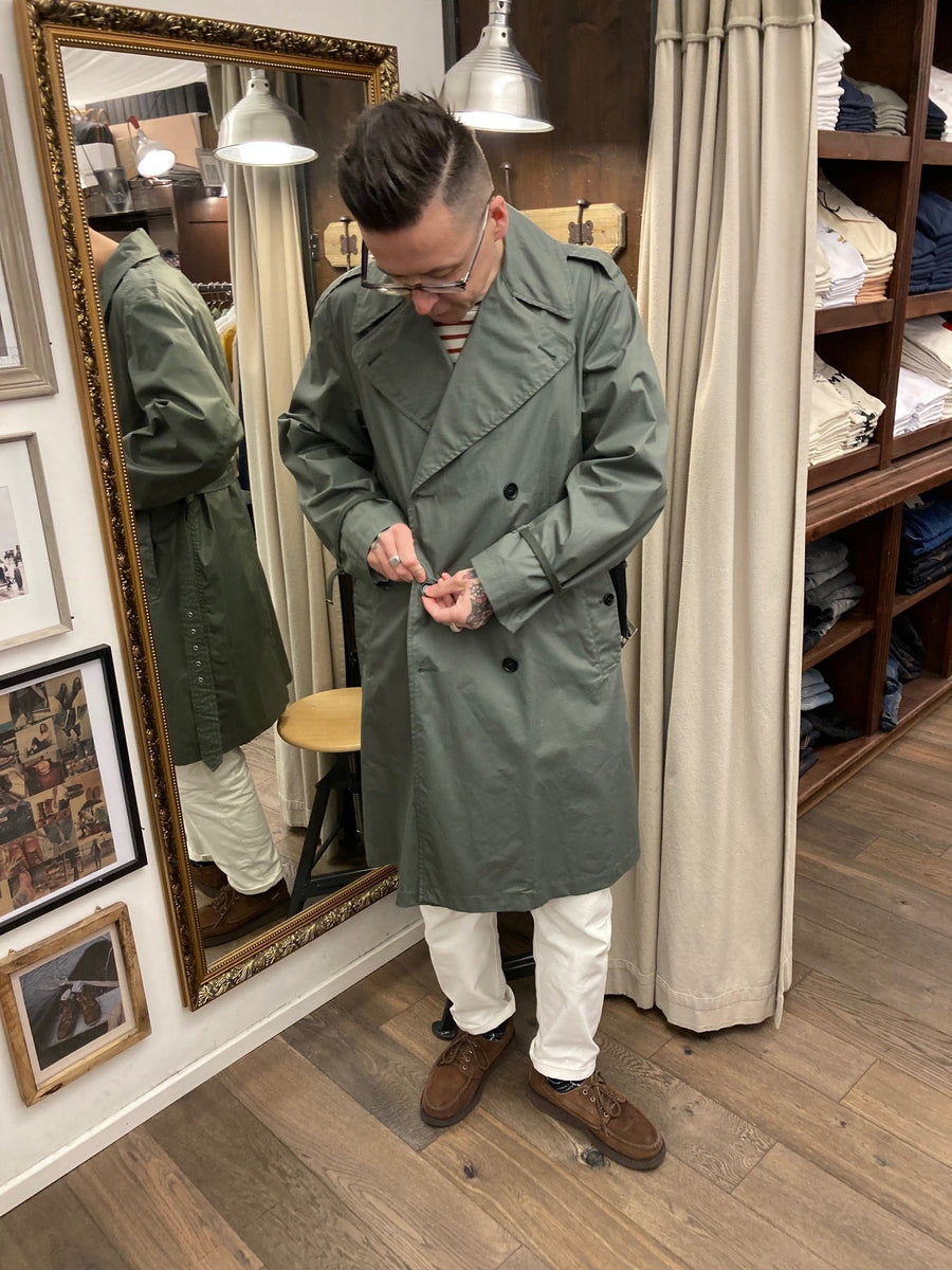 limpermeabile romano trench coat salvia
