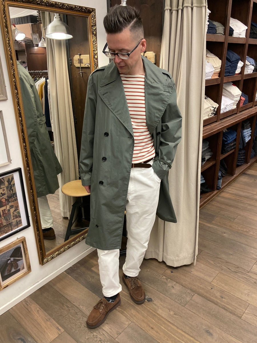 limpermeabile romano trench coat salvia