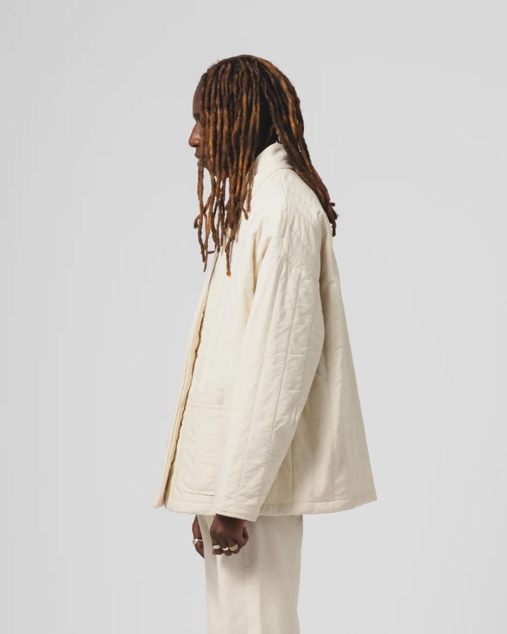 girls of dust edo jacket quilted cotton ecru