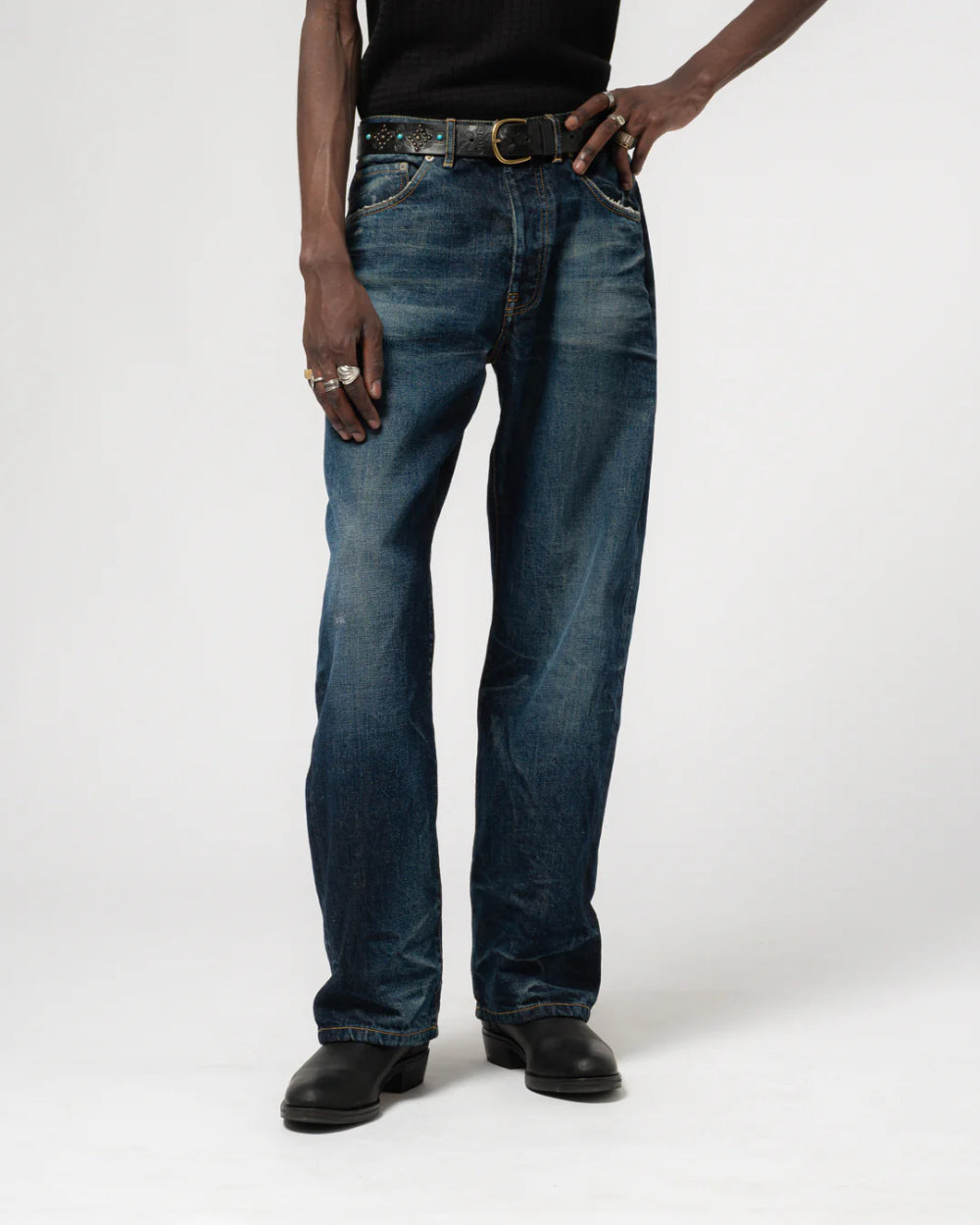 eat dust fit 36 el heavy selvedge denim inigo worn out