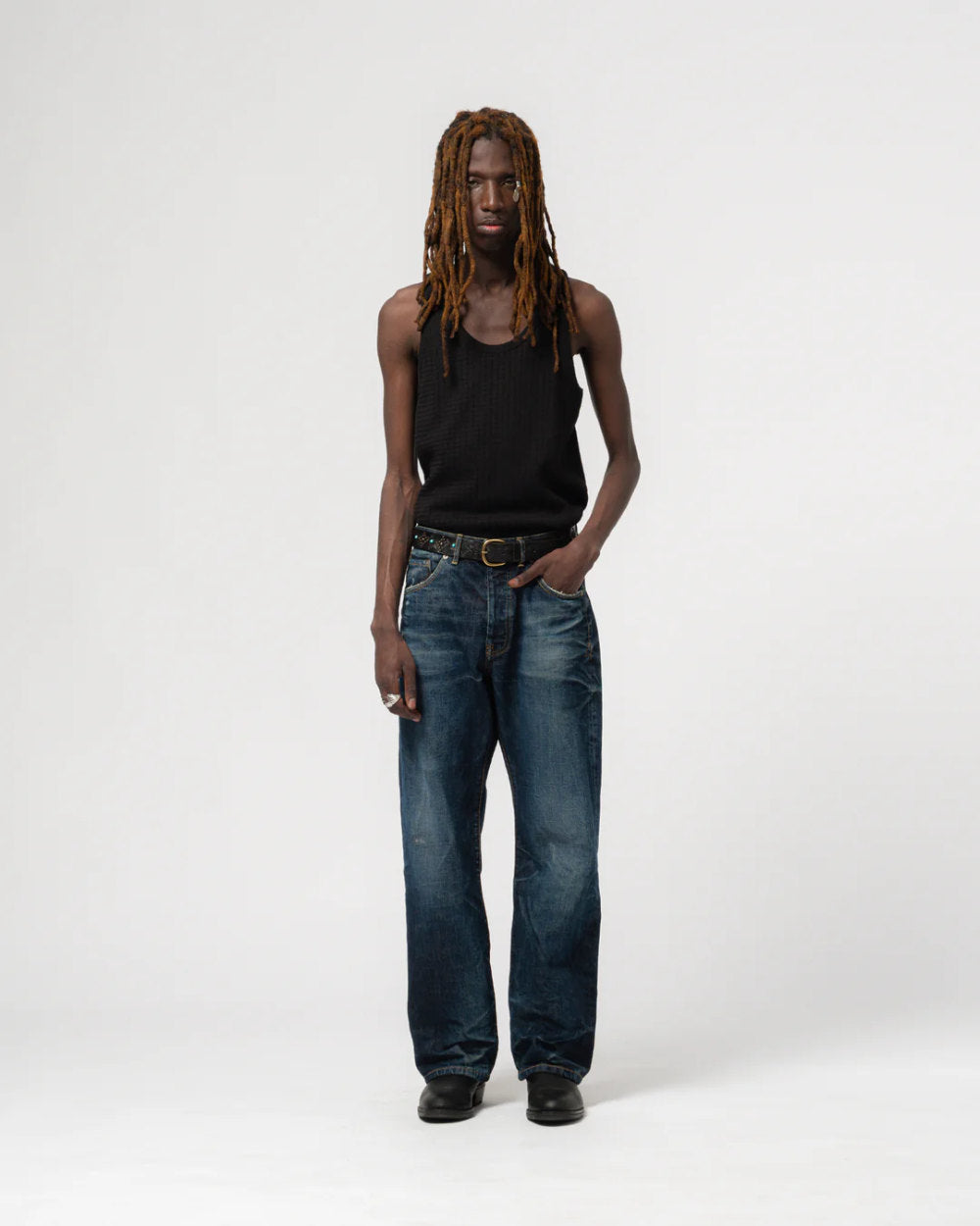 eat dust fit 36 el heavy selvedge denim inigo worn out
