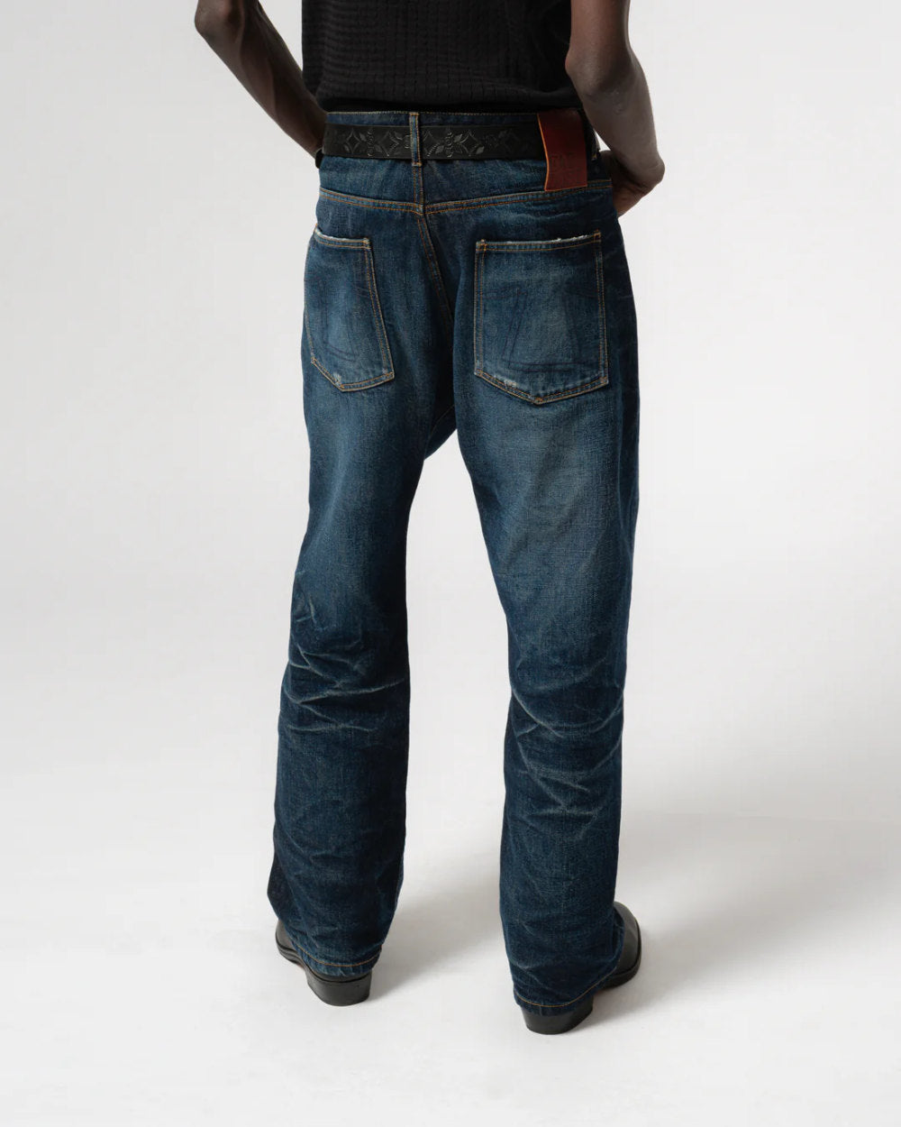 eat dust fit 36 el heavy selvedge denim inigo worn out
