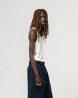 eat dust tank top mesh cotton white