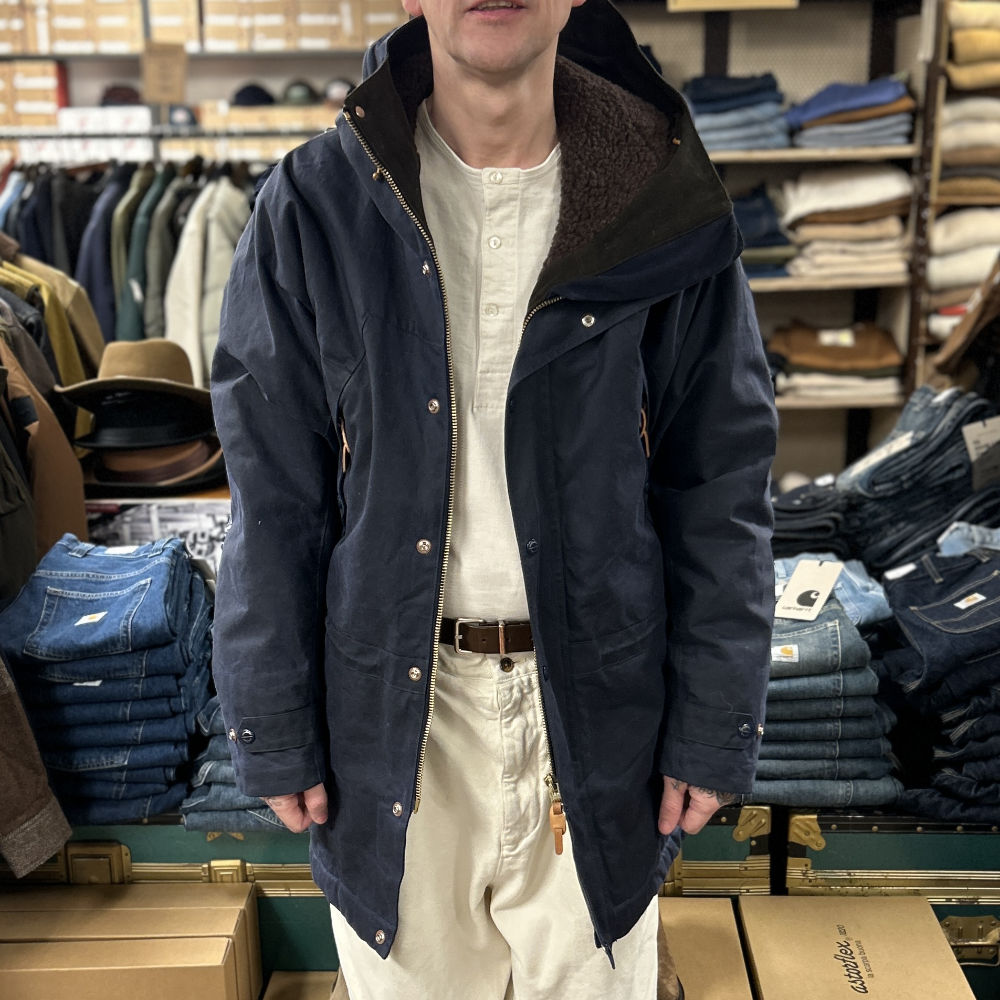 manifattura ceccarelli long mountain jacket 7013 wx navy