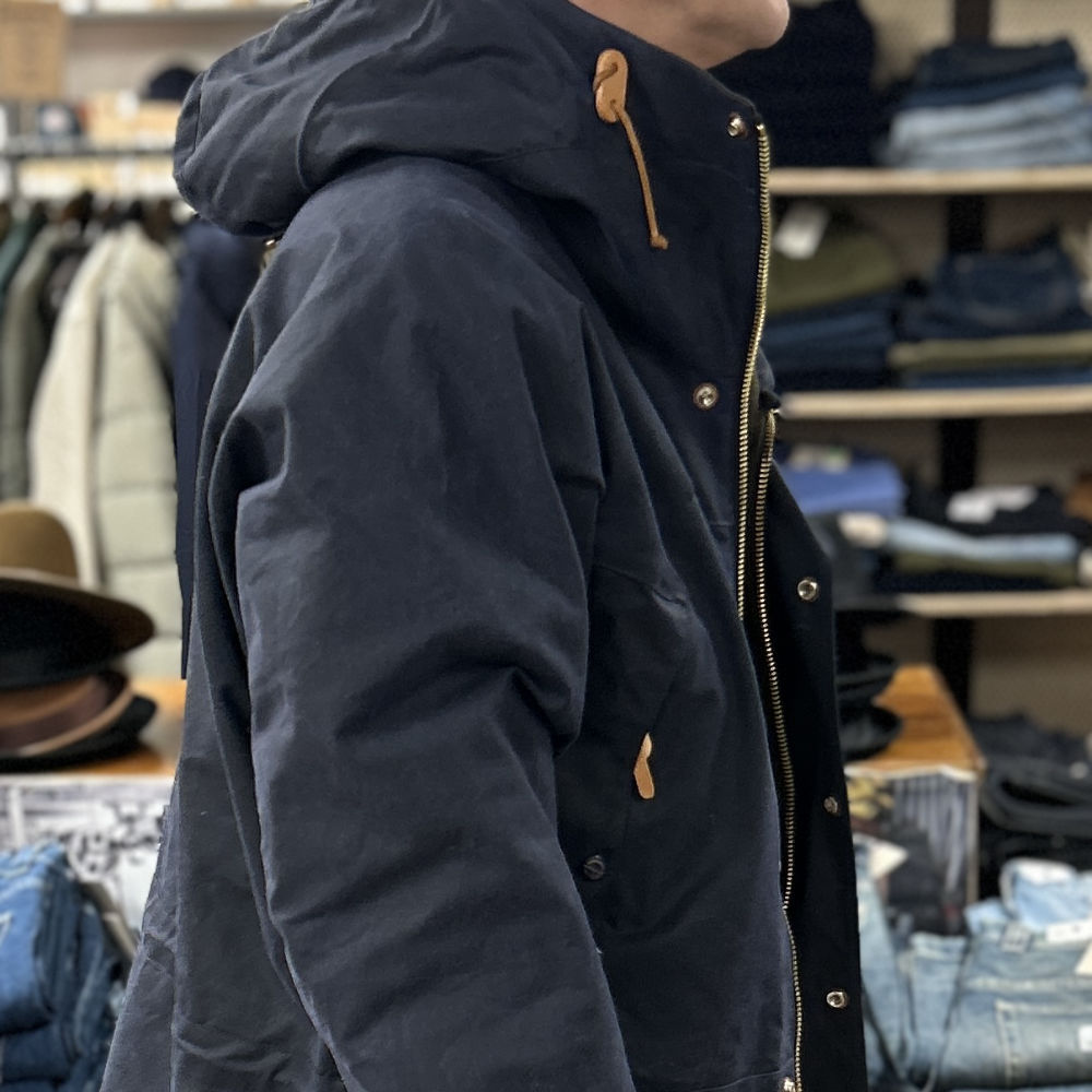manifattura ceccarelli long mountain jacket 7013 wx navy