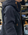 manifattura ceccarelli long mountain jacket 7013 wx navy