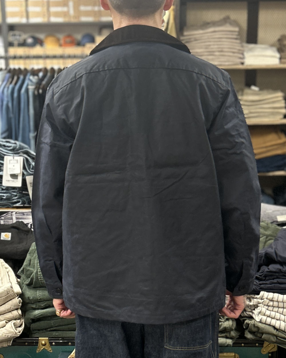 manifattura ceccarelli work jacket 7087 wx navy