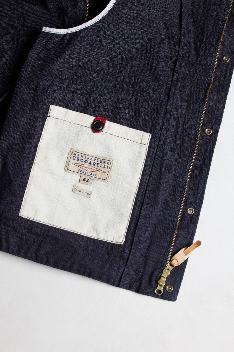 manifattura ceccarelli 6915 dr alligator vest navy
