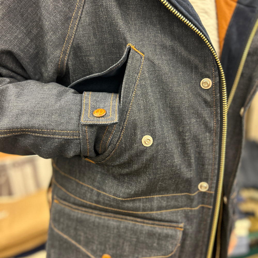 manifattura ceccarelli 7091 candiani denim new fisherman parka indigo