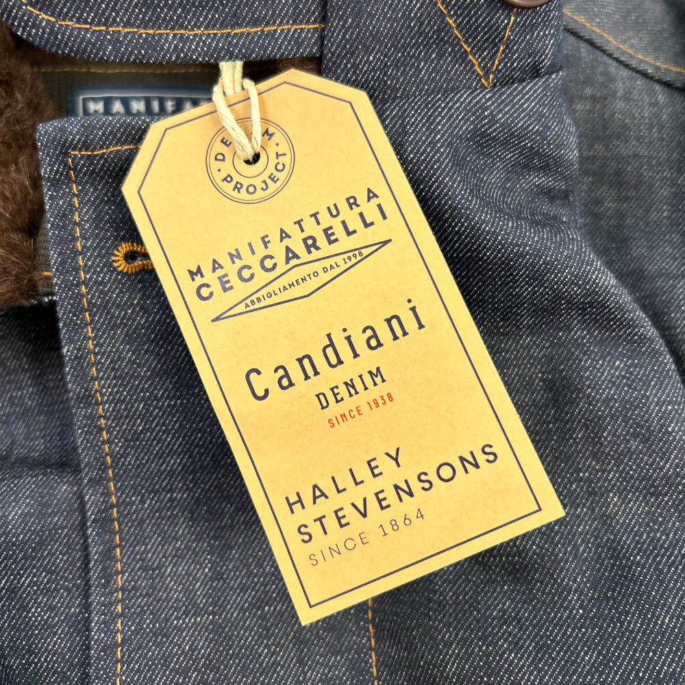 manifattura ceccarelli 7091 candiani denim new fisherman parka indigo