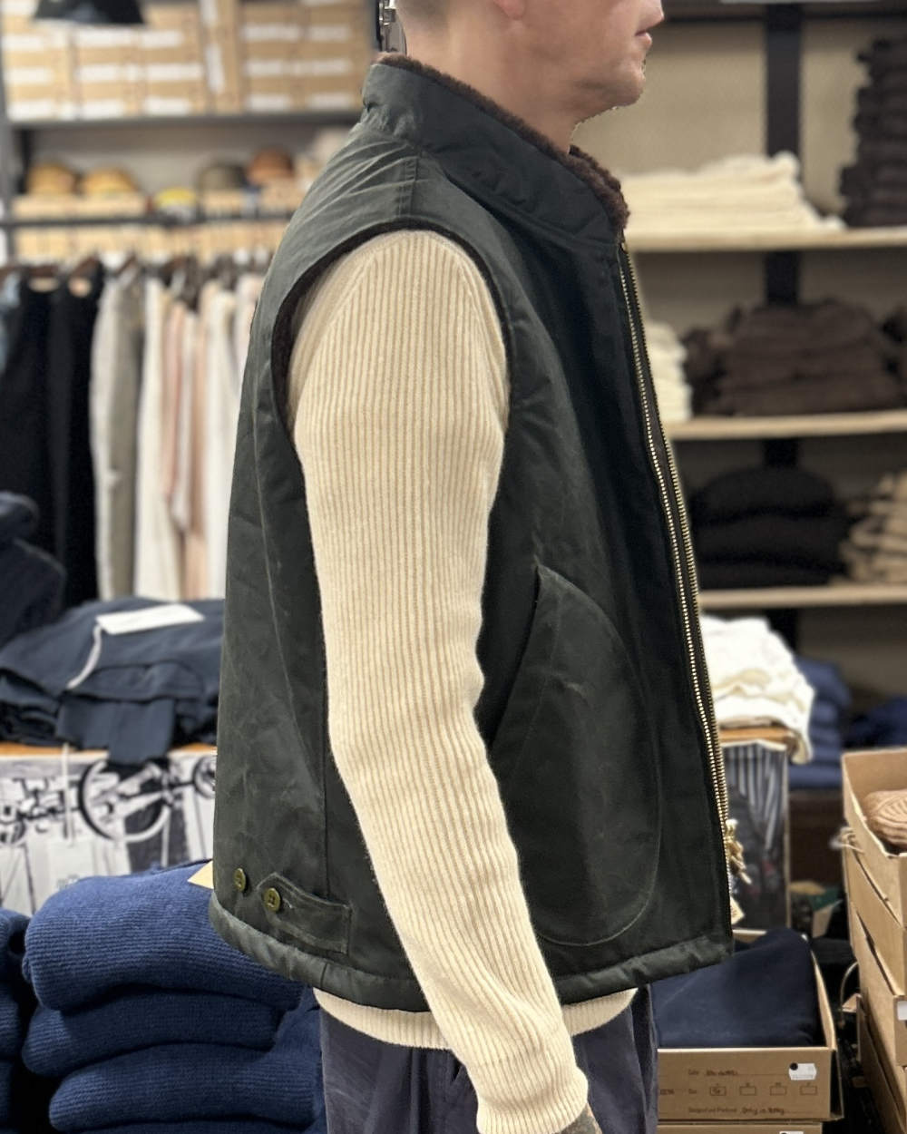 manifattura ceccarelli 7916 wx mountain vest dark green