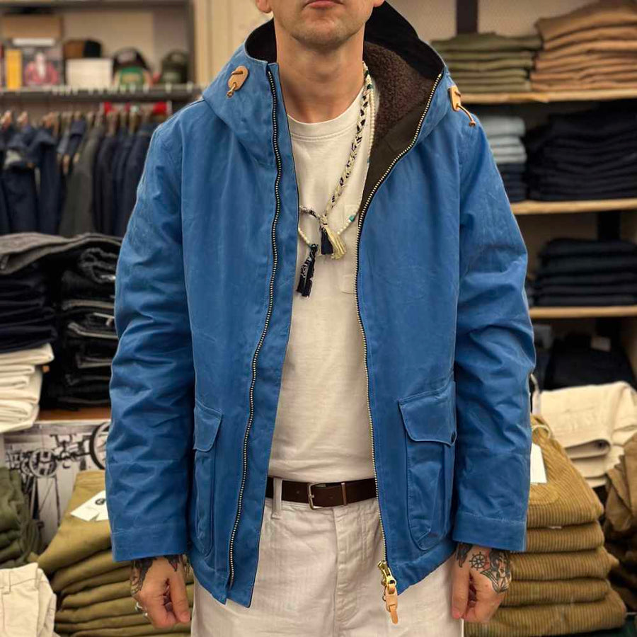manifattura ceccarelli blazer coat 7066 wx mid blue