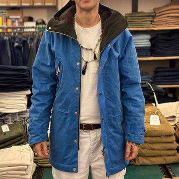 manifattura ceccarelli long mountain jacket 7013 wx mid blue
