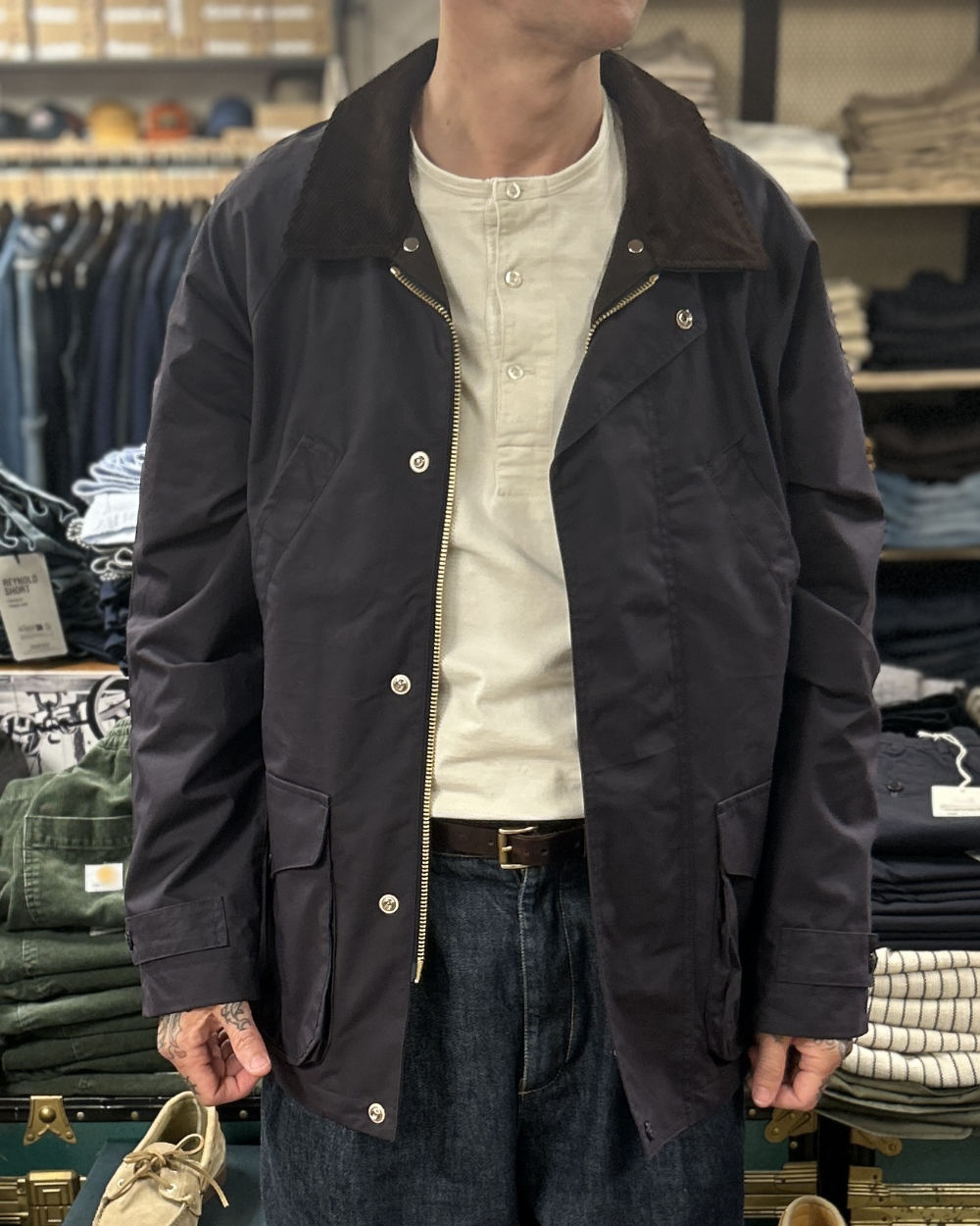manifattura ceccarelli rain caban 7071 dw navy
