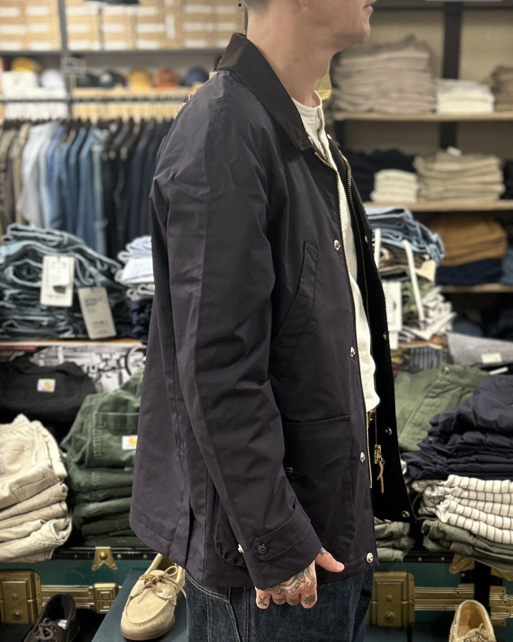 manifattura ceccarelli rain caban 7071 dw navy