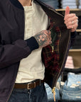 manifattura ceccarelli tank bomber jacket 7080 dw navy