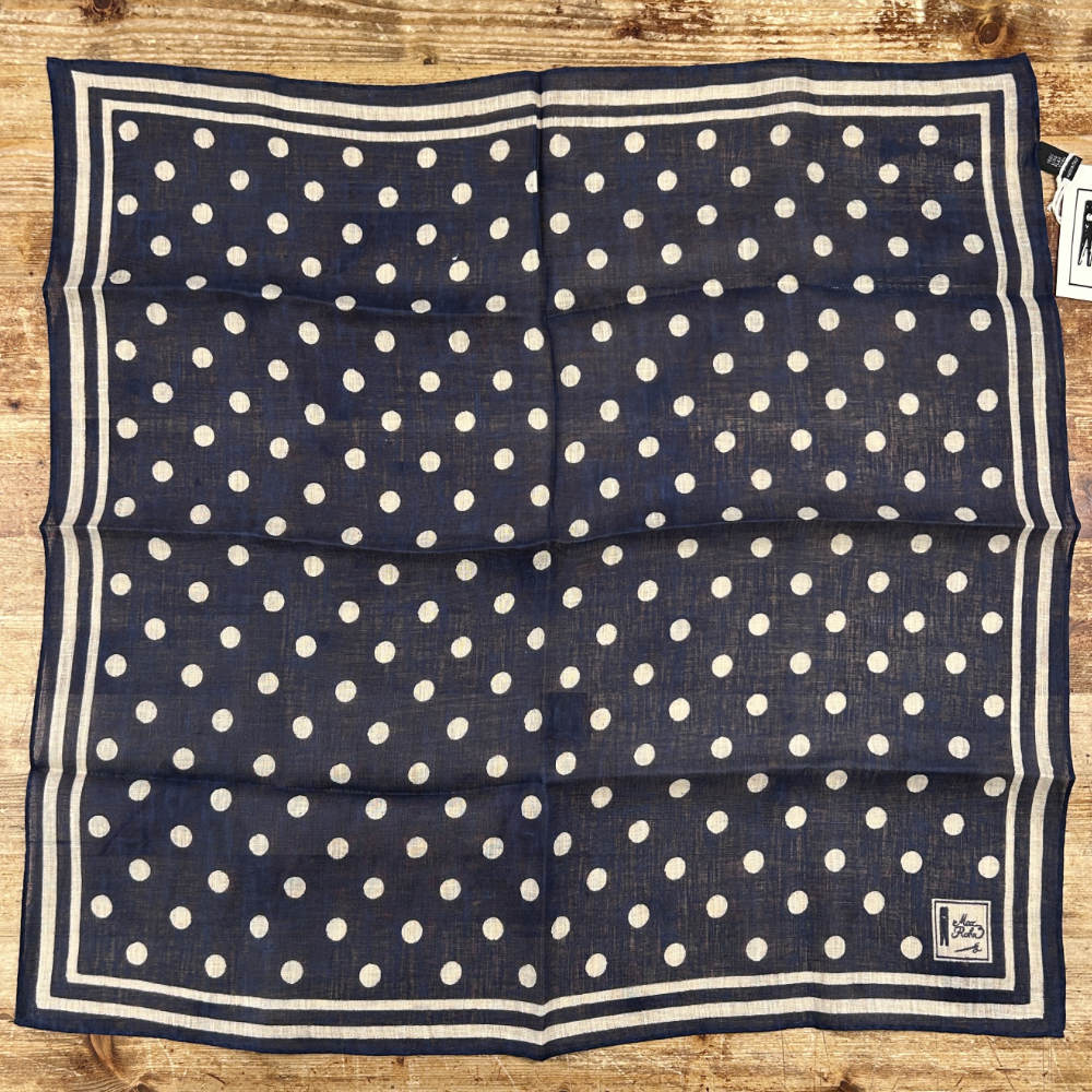 max rohr max 17 foulard blue linen