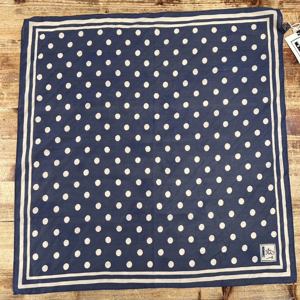 max rohr max 18 foulard blue cotton silk