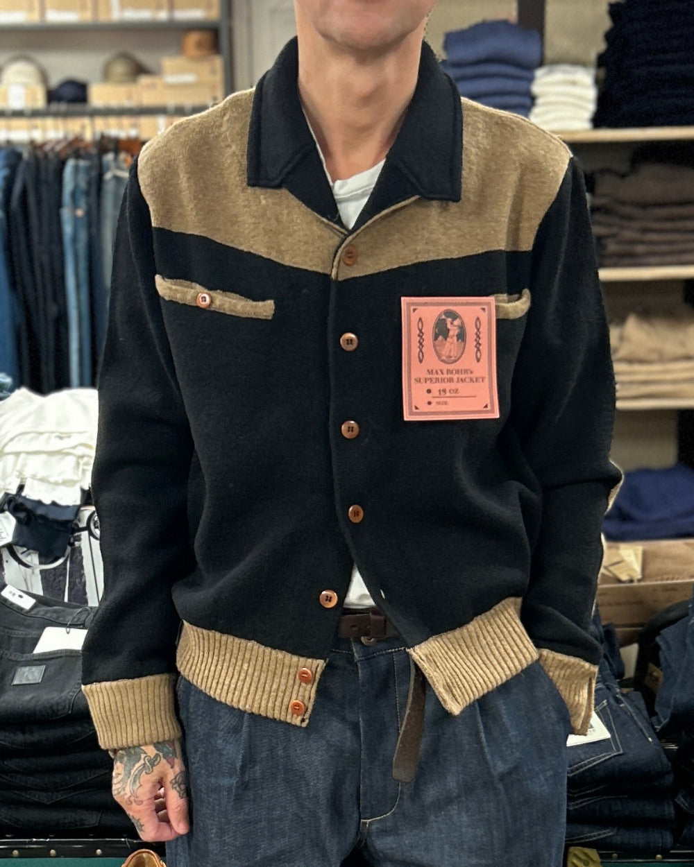 max rohr max 3 bic short jacket c black camel