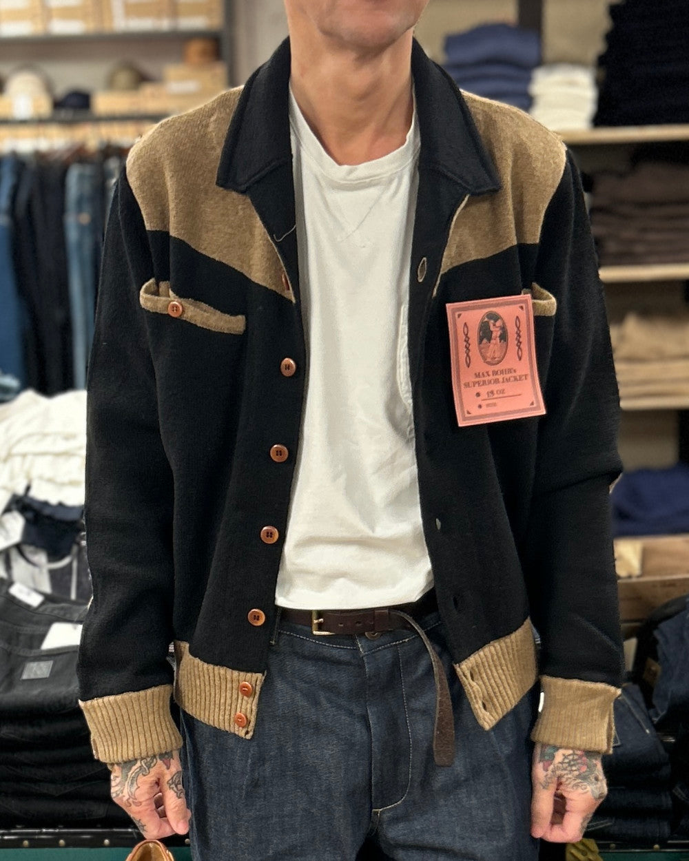 max rohr max 3 bic short jacket c black camel