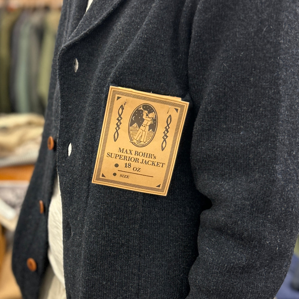 max rohr max3 wool jacket blue (LAST SIZE XLARGE)