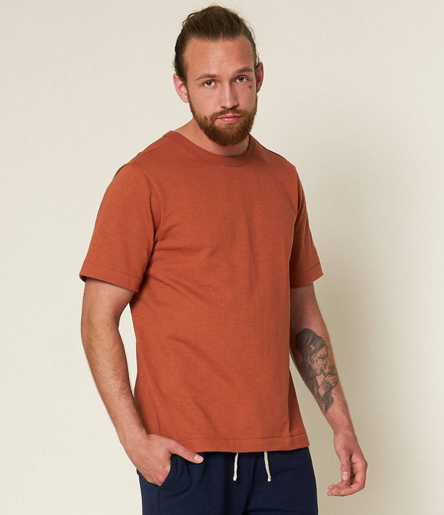 merz b schwanen 215 mens loopwheeled short sleeve t-shirt sierra