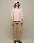 merz b schwanen shirt05ox cropped boxy style cotton oxford long sleeve shirt shell