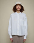 merz b schwanen shirt05ox cropped boxy style cotton oxford long sleeve shirt white