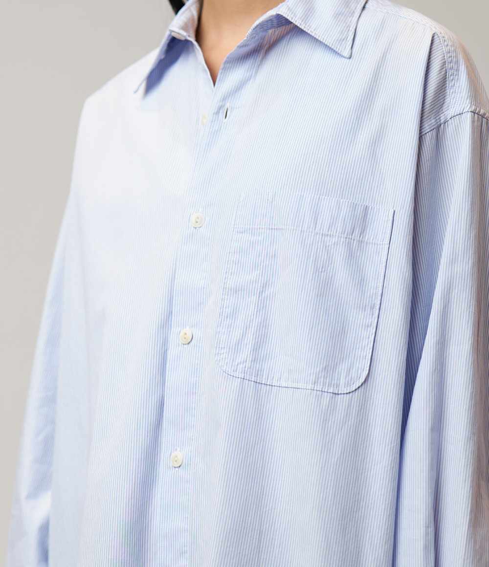 merz b schwanen oversize shirt04 white denim blue (LAST SIZE SMALL)
