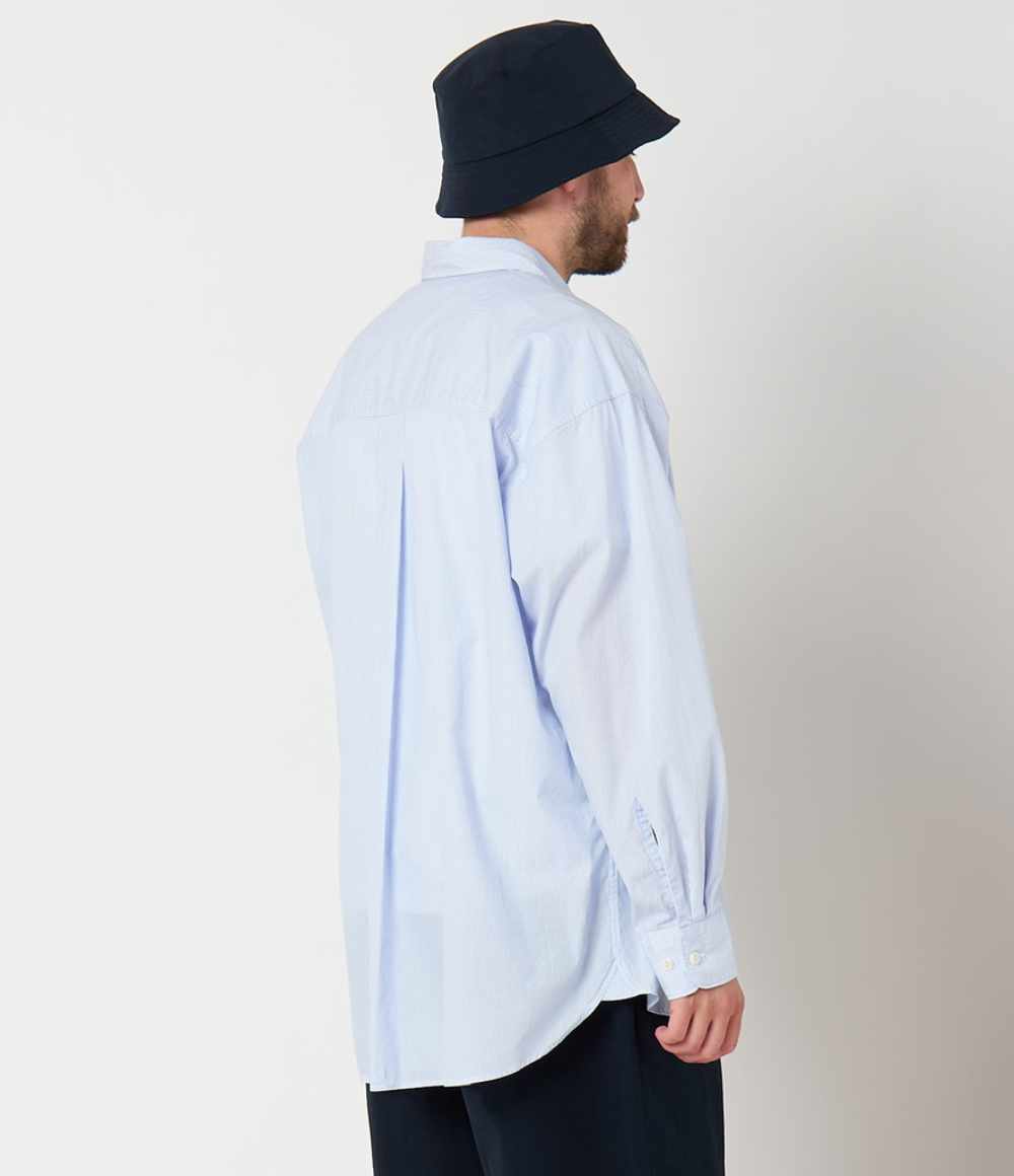 merz b schwanen oversize shirt04 white denim blue (LAST SIZE SMALL)