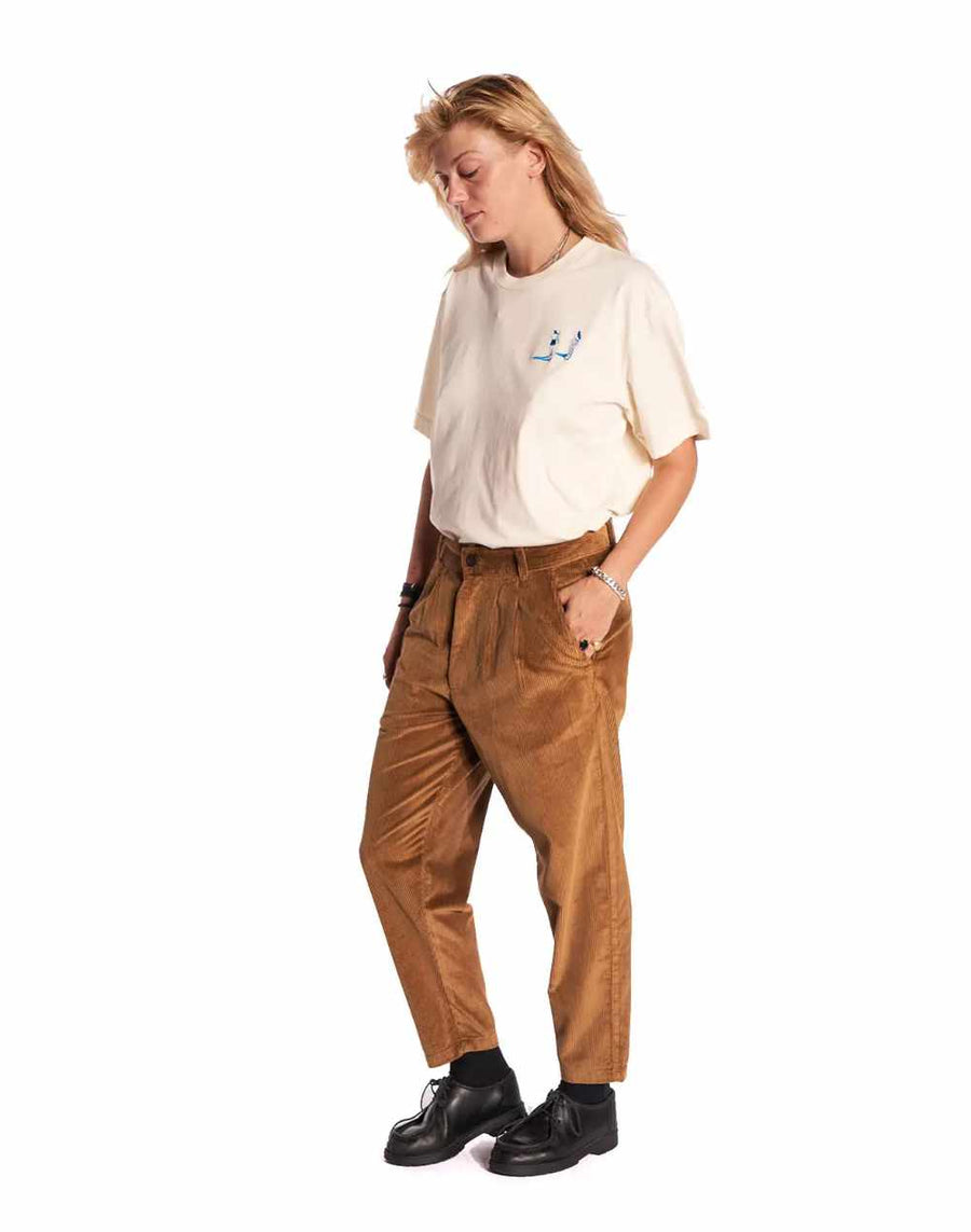olow swing trousers corduroy marron