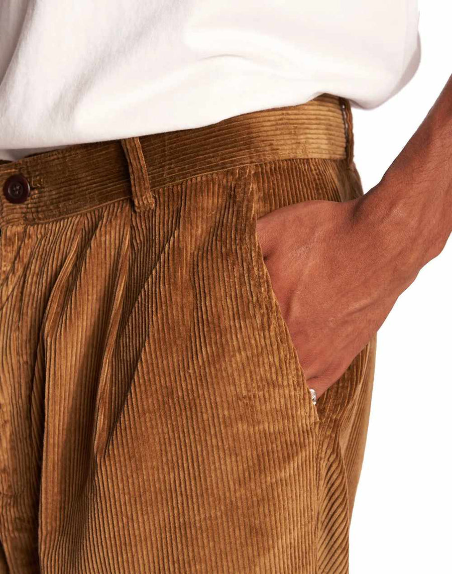 olow swing trousers corduroy marron