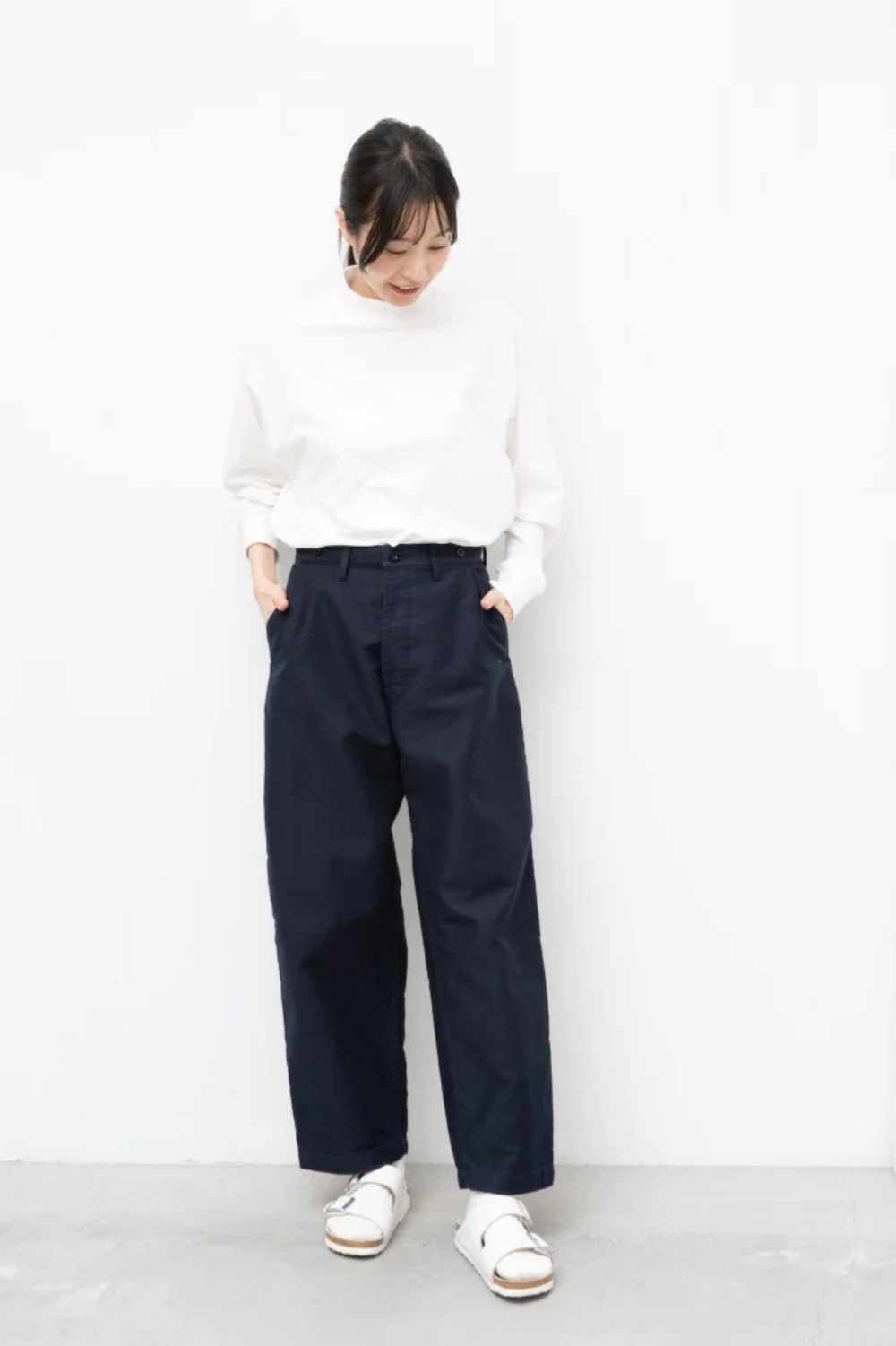 ordinary fits standard french trousers navy – www.sublime.bz