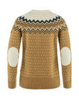 fjallraven ovik women knit sweater buckwheat brown chalk white