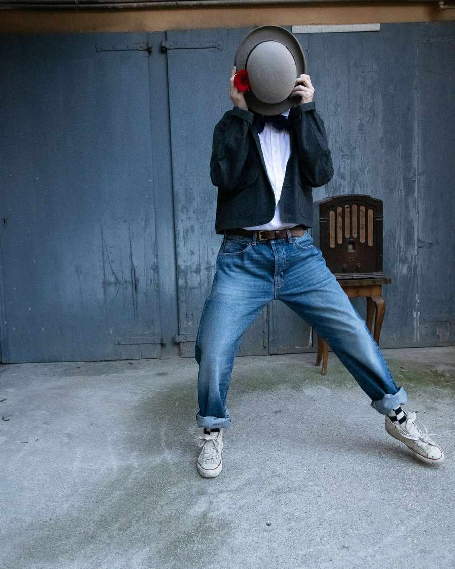 peppino peppino type 18 w the selvedge denim five pockets mid blue