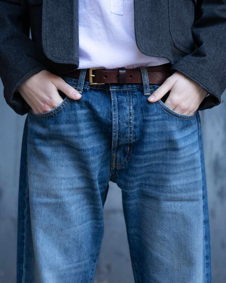 peppino peppino type 18 w the selvedge denim five pockets mid blue