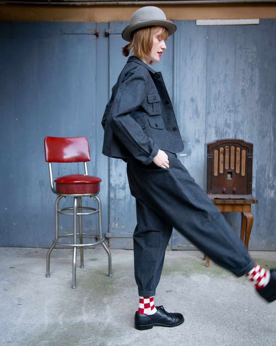 peppino peppino type 68 the chevron nifty pant antracite