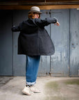 peppino peppino type 77 w the chevron hobo overcoat antracite