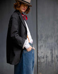 peppino peppino type 77 w the chevron hobo overcoat antracite