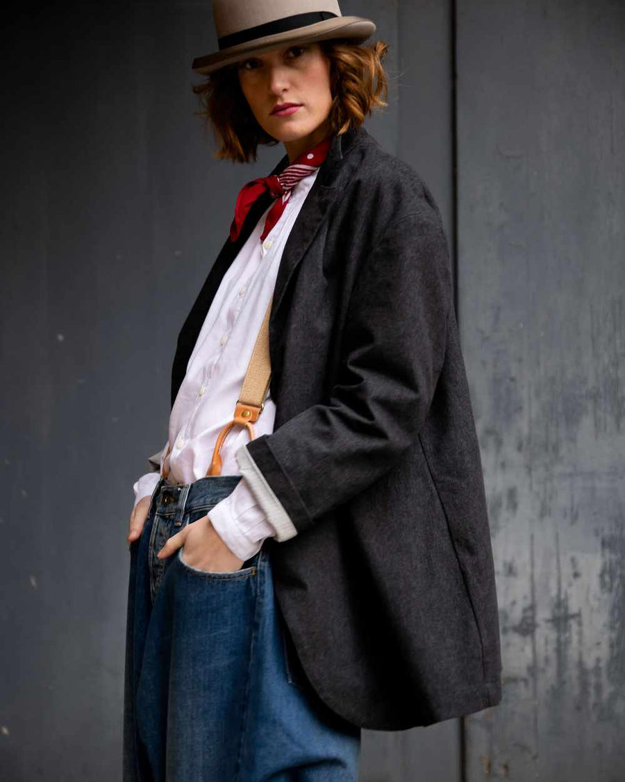 peppino peppino type 77 w the chevron hobo overcoat antracite
