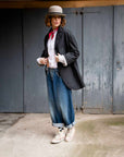 peppino peppino type 77 w the chevron hobo overcoat antracite