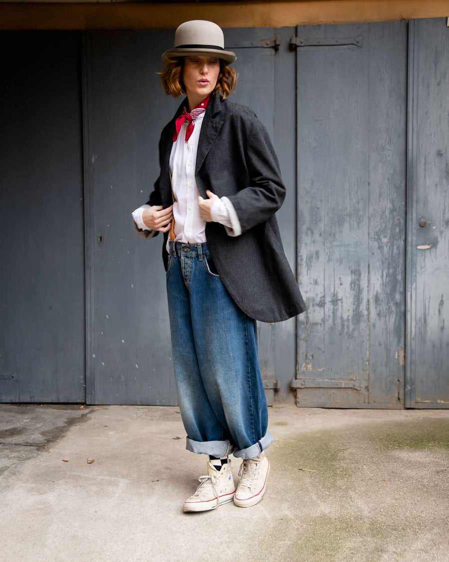 peppino peppino type 77 w the chevron hobo overcoat antracite