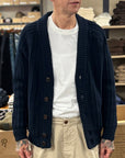 rakki elegant man defender wvb steve mcqueen 1963 wool cardigan dark navy